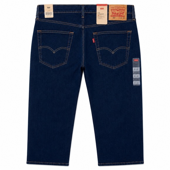 Levi's Other - Levi's 514 Straight Jeans Mens 36x32 Large Stretch Dark Blue Denim Classic NWT